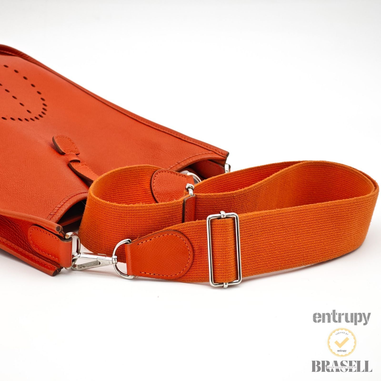 Hermes Evelyne 3 Taurillon Clemence Orange Shoulder Bag 【ImportFeeFREE】