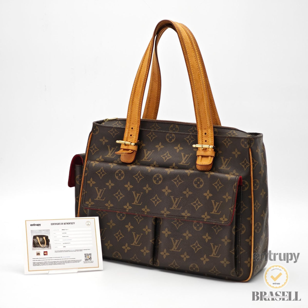 LOUIS VUITTON Multipli Cite M51162 Hand Bag Monogram Brown 【ImportFeeFREE】