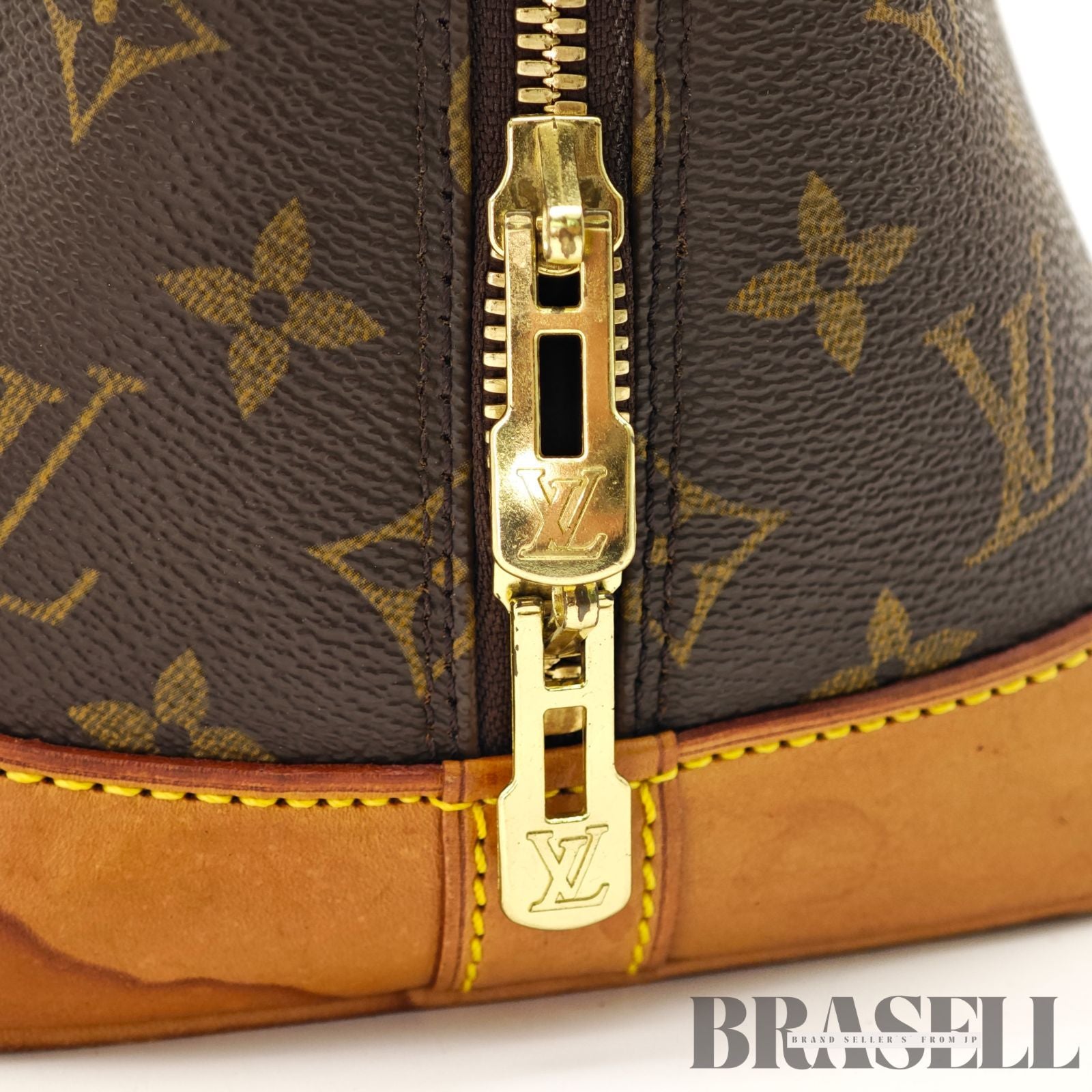 LOUIS VUITTON Monogram Alma M51130 Hand Bag Brown Canvas 【ImportFeeFREE】