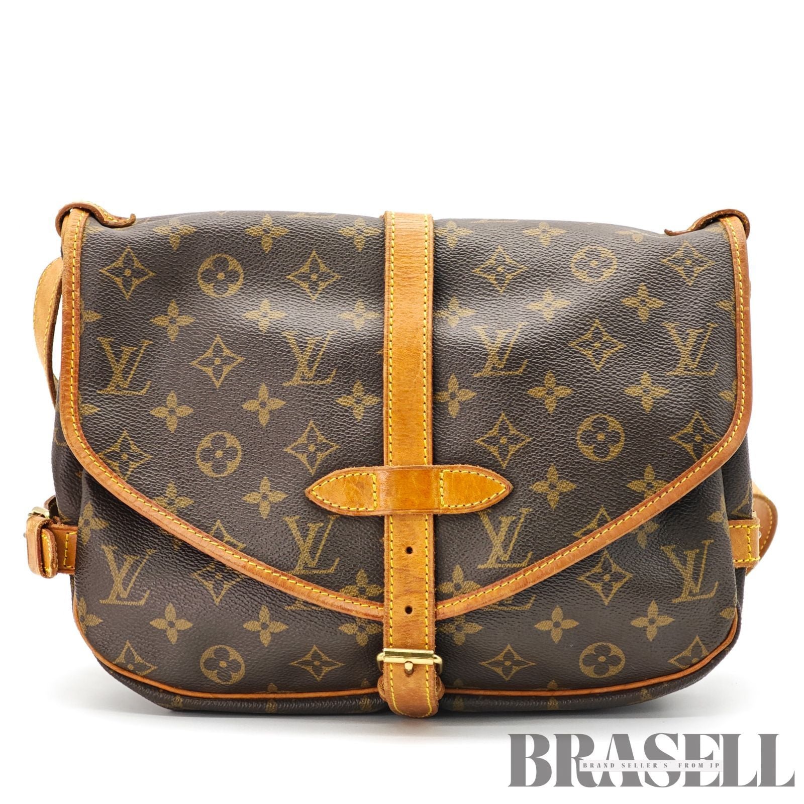LOUIS VUITTON Monogram Saumur 30 M42256 Shoulder Bag Flap Bag 【ImportFeeFREE】