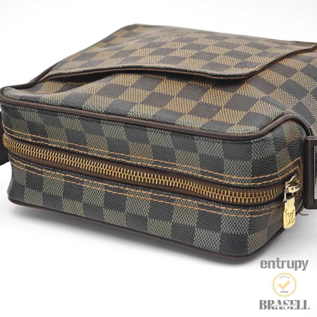 LOUIS VUITTON Damier Olav PM N41442 Shoulder Bag Brown Canvas 【ImportFeeFREE】