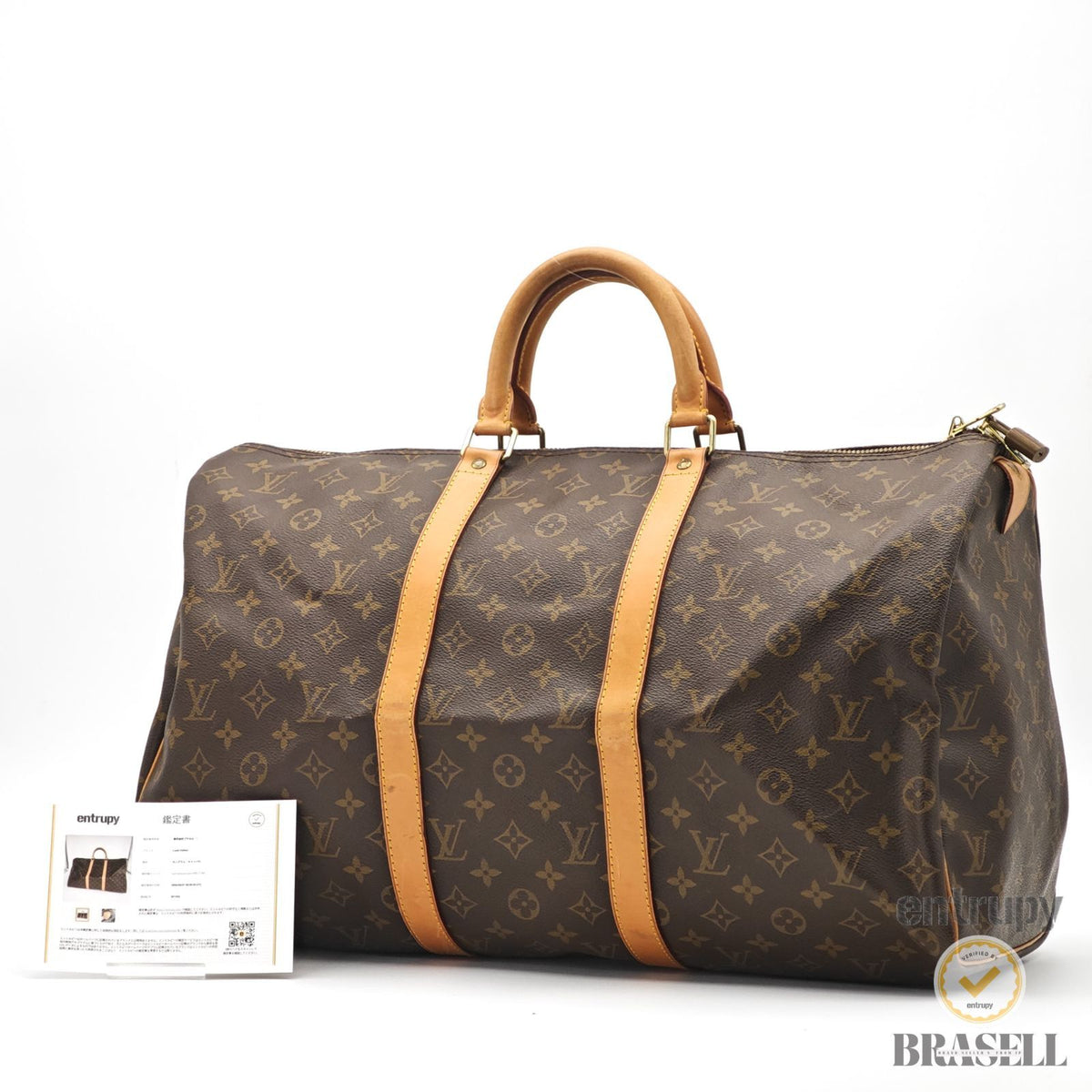 LOUIS VUITTON Keepall 50 M41426 Travel Hand Bag Monogram Brown 【ImportFeeFREE】