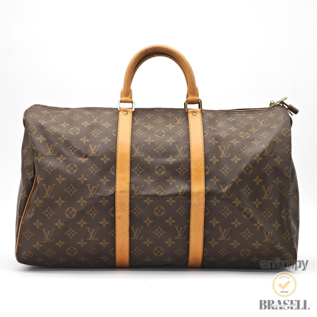 LOUIS VUITTON Keepall 50 M41426 Travel Hand Bag Monogram Brown 【ImportFeeFREE】