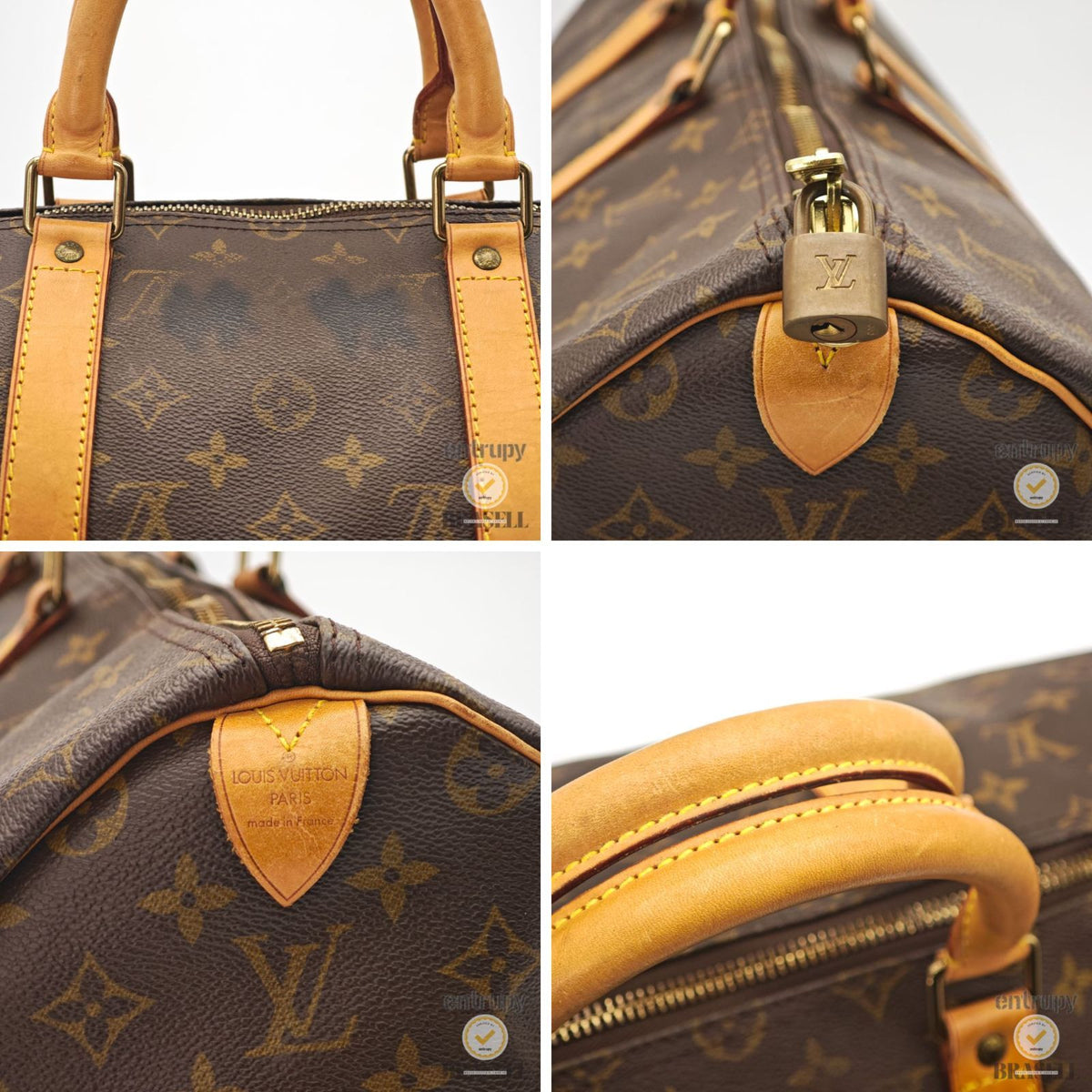 LOUIS VUITTON Keepall 50 M41426 Travel Hand Bag Monogram Brown 【ImportFeeFREE】