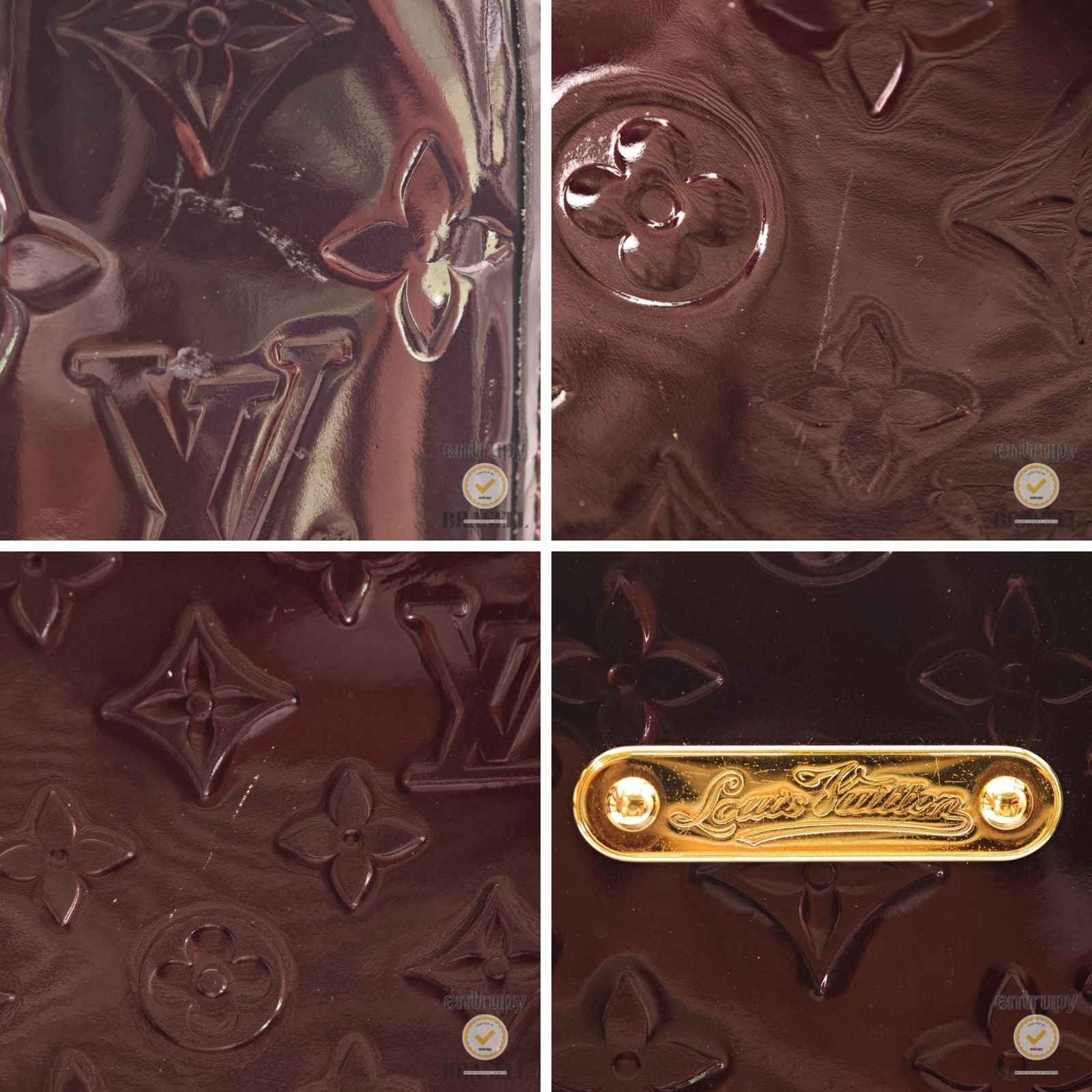 LOUIS VUITTON Vernis Bellevue GM M93589 Amarante Tote Bag 【ImportFeeFREE】