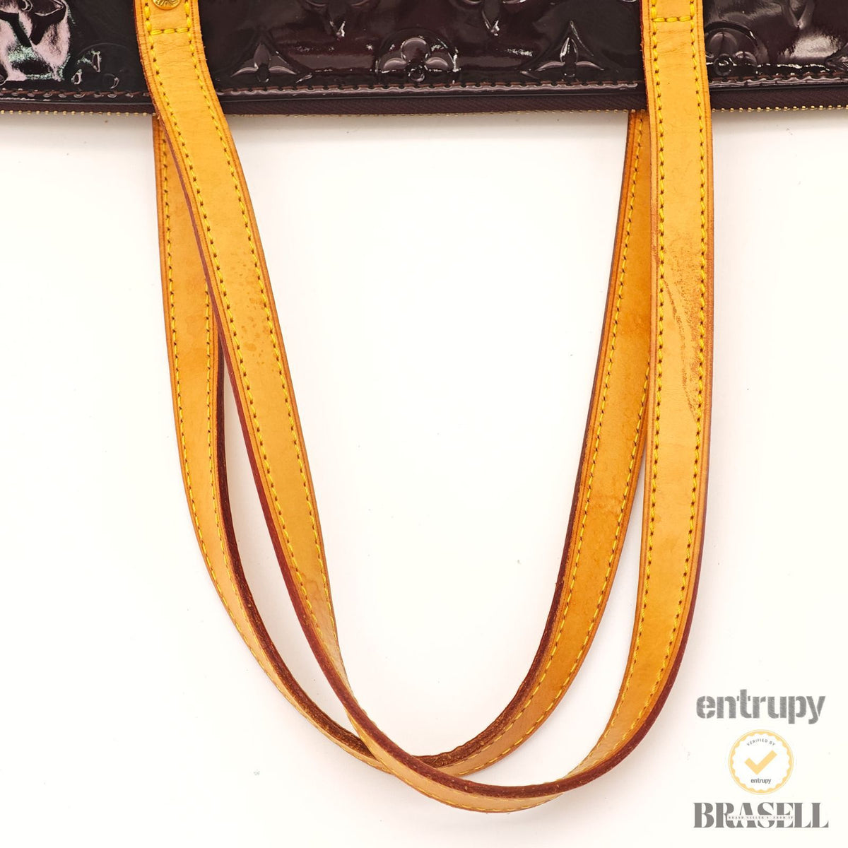 LOUIS VUITTON Vernis Bellevue GM M93589 Amarante Tote Bag 【ImportFeeFREE】