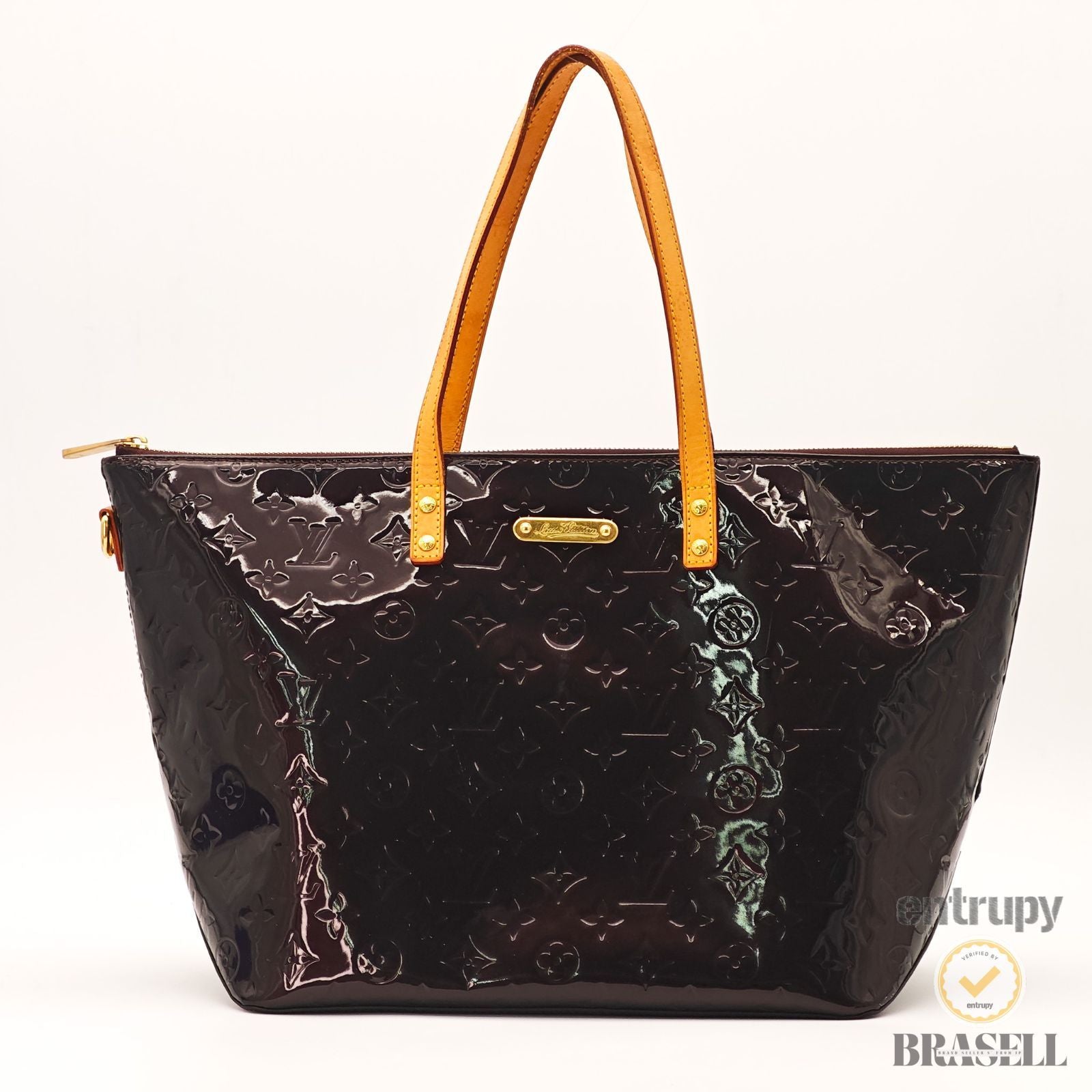 LOUIS VUITTON Vernis Bellevue GM M93589 Amarante Tote Bag 【ImportFeeFREE】