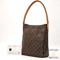 LOUIS VUITTON Monogram Looping MM M51145 Shoulder Bag Brown 【ImportFeeFREE】