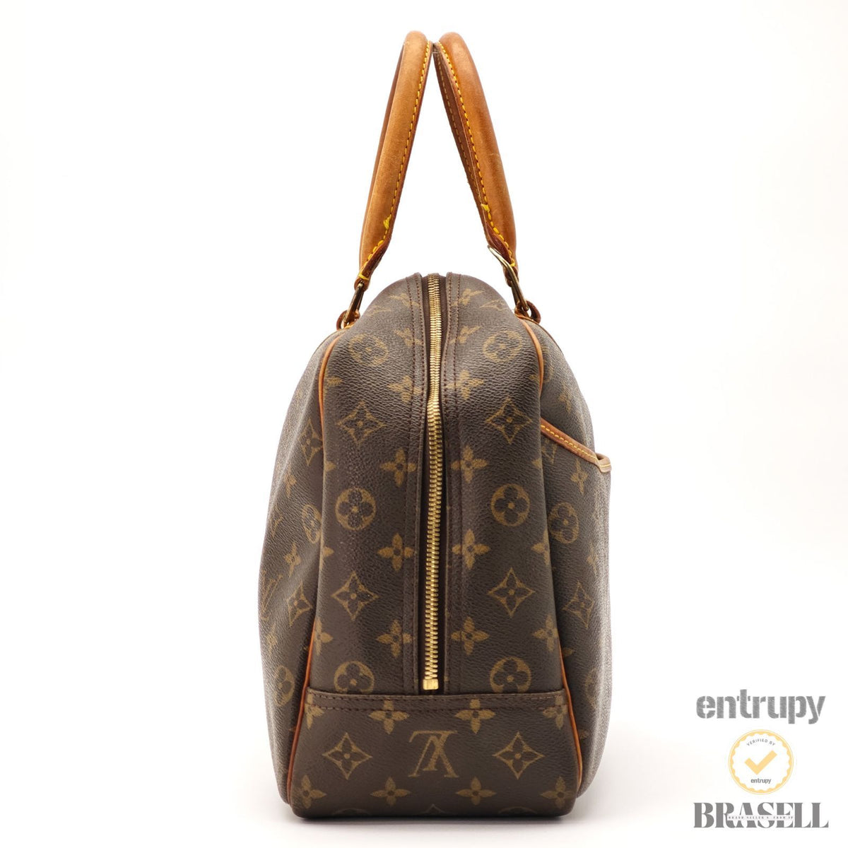Louis Vuitton Monogram Deauville M47270 Handbag Brown【ImportFeeFREE】