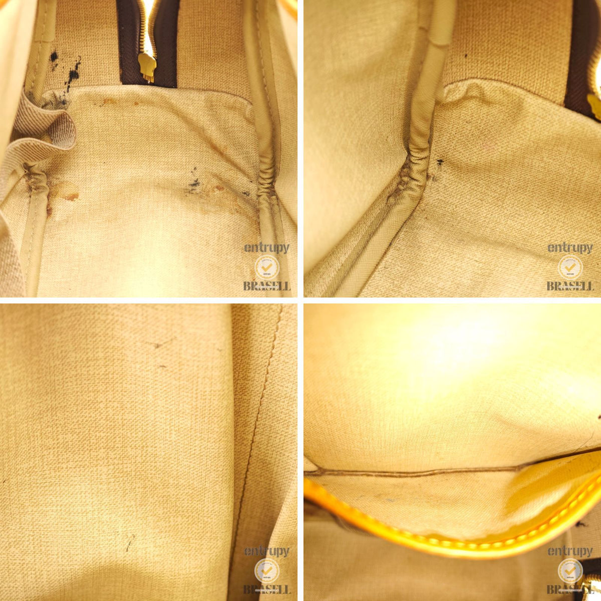Louis Vuitton Monogram Deauville M47270 Handbag Brown【ImportFeeFREE】