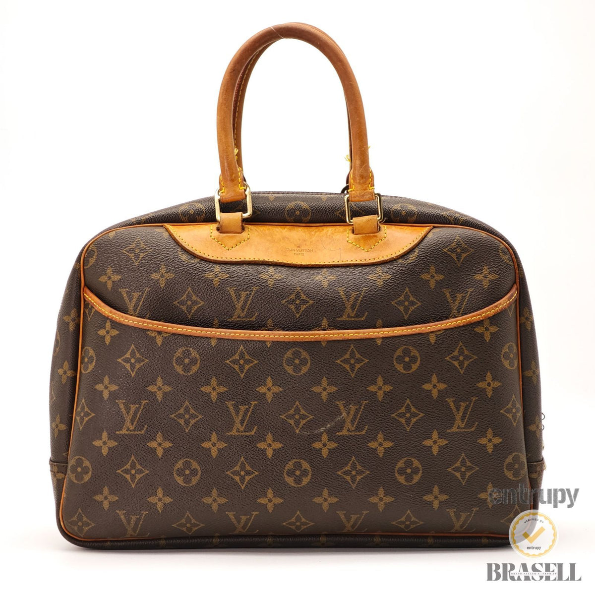 Louis Vuitton Monogram Deauville M47270 Handbag Brown【ImportFeeFREE】