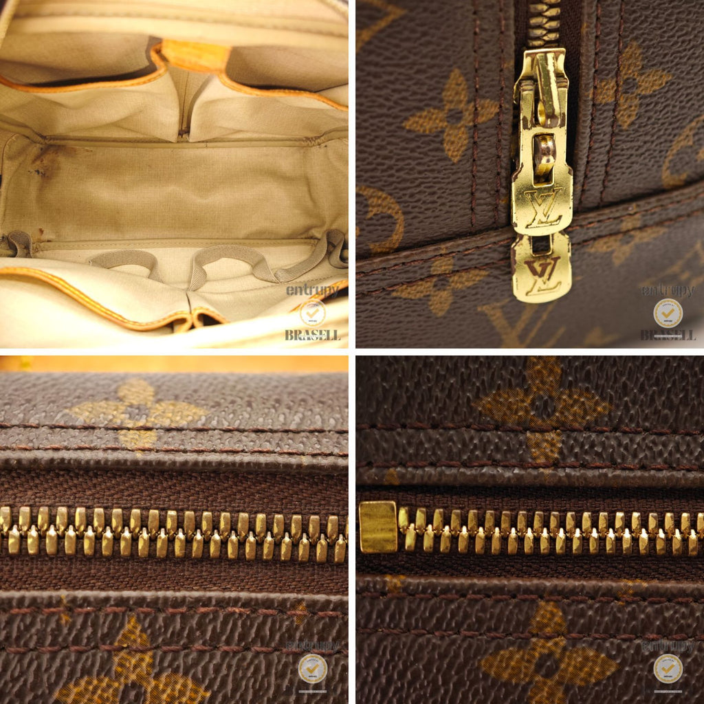 Louis Vuitton Monogram Deauville M47270 Handbag Brown【ImportFeeFREE】