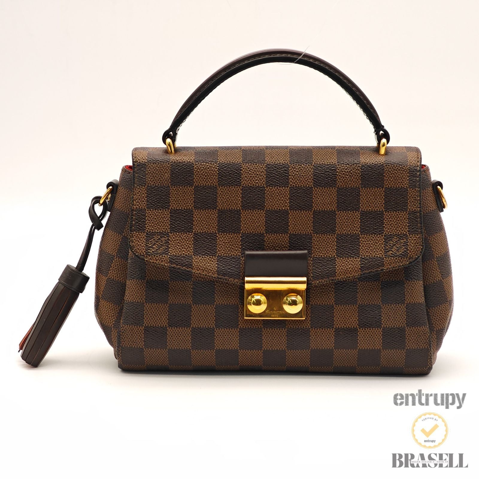 LOUIS VUITTON Croisette N53000 2way Handbag Shoulder Bag Brown 【ImportFeeFREE】