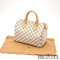 LOUIS VUITTON Damier Azur Speedy 25 Hand Bag N41534 White【ImportFeeFREE】