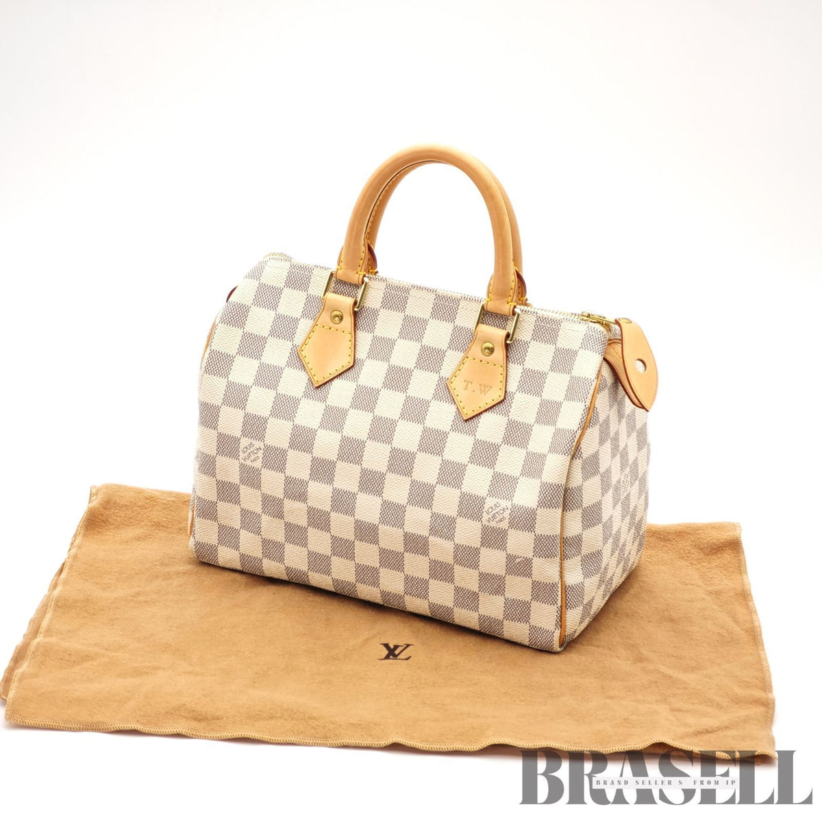 LOUIS VUITTON Damier Azur Speedy 25 Hand Bag N41534 White【ImportFeeFREE】