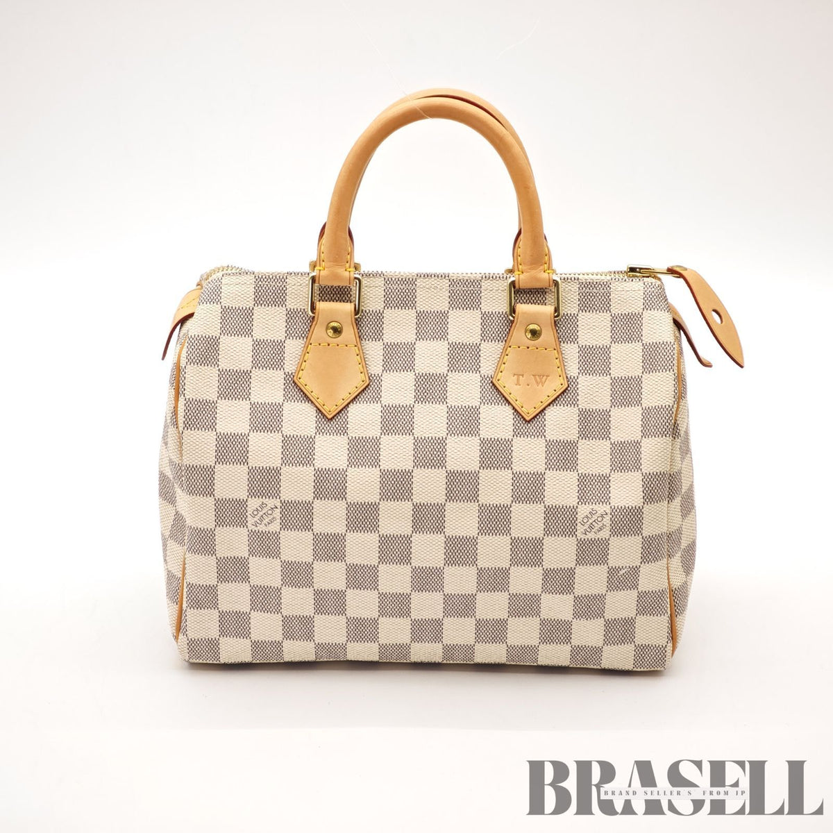 LOUIS VUITTON Damier Azur Speedy 25 Hand Bag N41534 White【ImportFeeFREE】