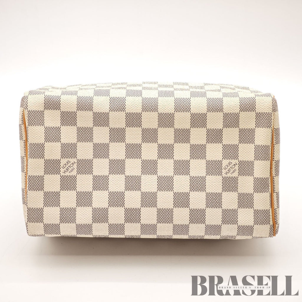 LOUIS VUITTON Damier Azur Speedy 25 Hand Bag N41534 White【ImportFeeFREE】