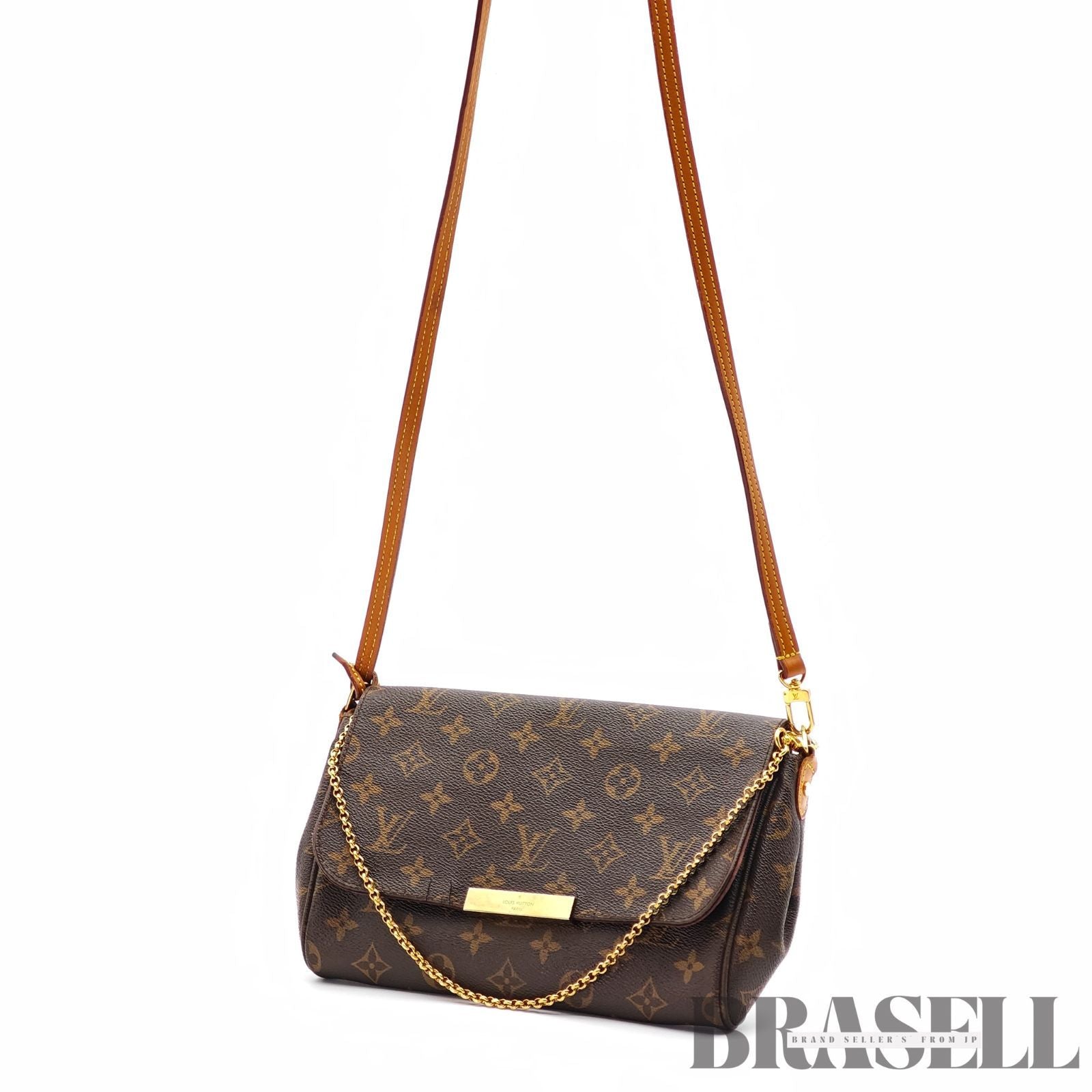 LOUIS VUITTON Monogram Favorite MM M40718 Shoulder Bag Brown 【ImportFeeFREE】