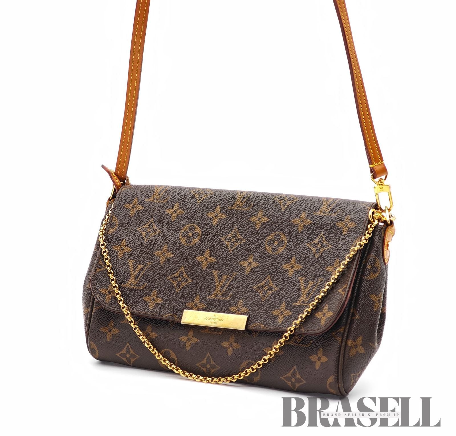 LOUIS VUITTON Monogram Favorite MM M40718 Shoulder Bag Brown 【ImportFeeFREE】
