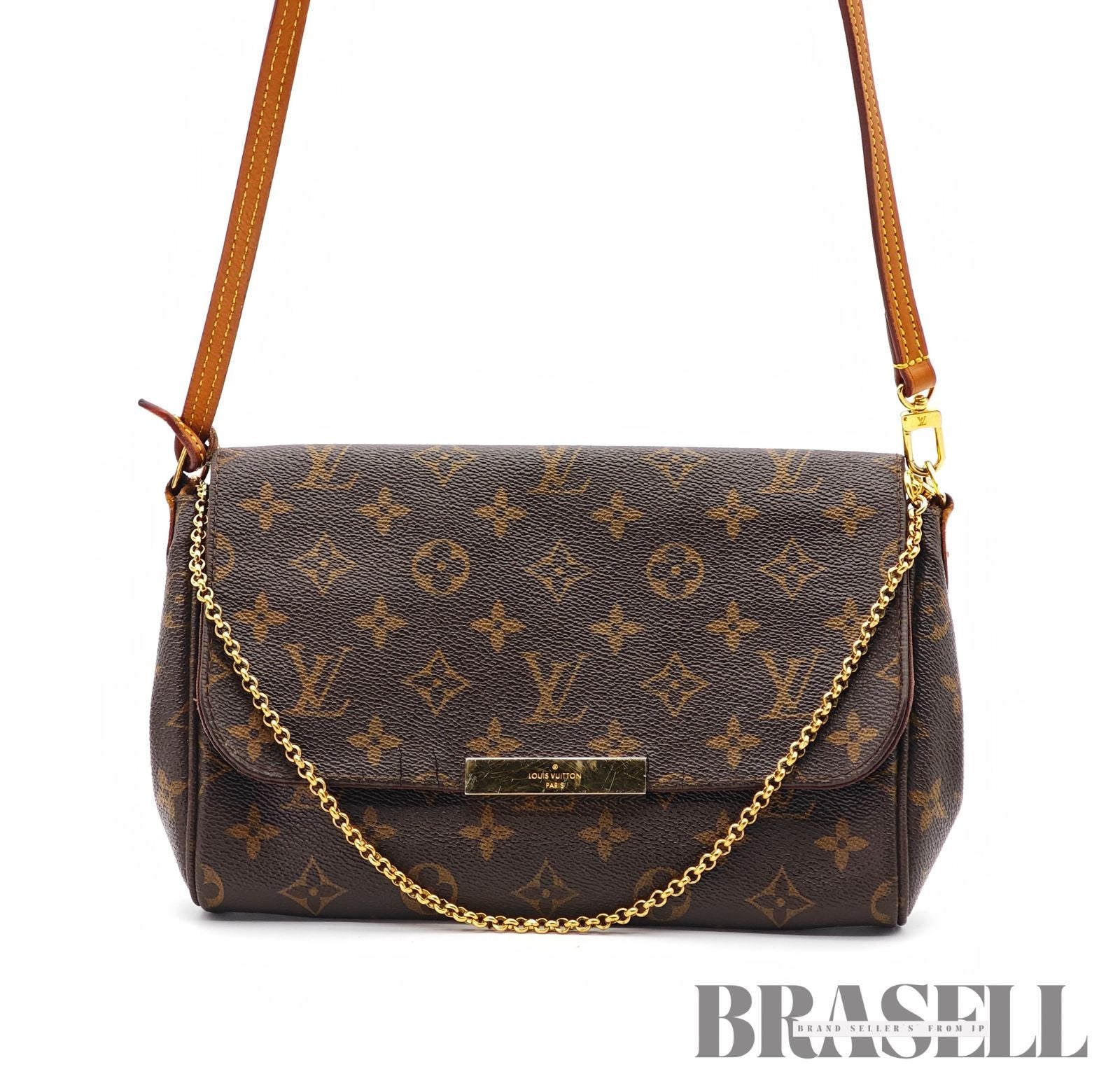 LOUIS VUITTON Monogram Favorite MM M40718 Shoulder Bag Brown 【ImportFeeFREE】