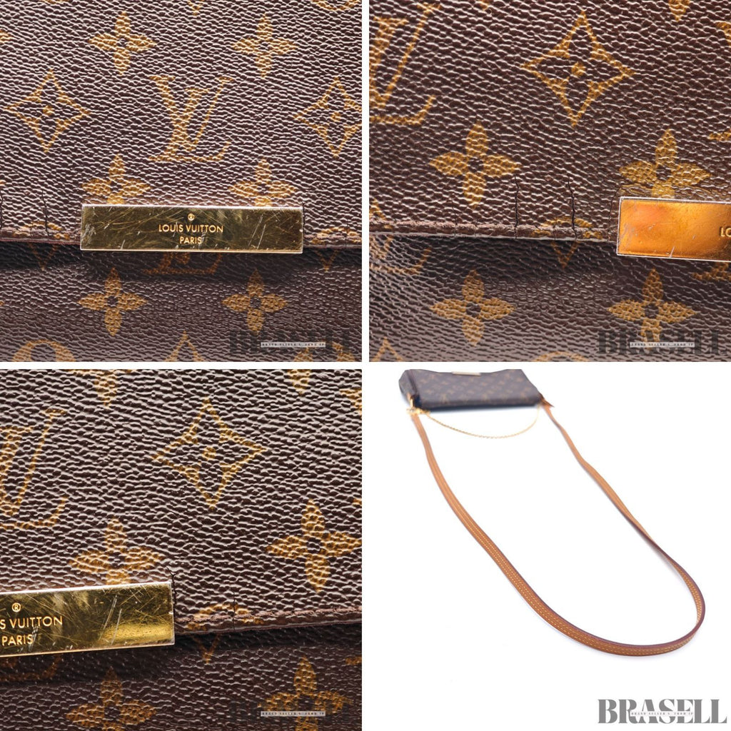 LOUIS VUITTON Monogram Favorite MM M40718 Shoulder Bag Brown 【ImportFeeFREE】