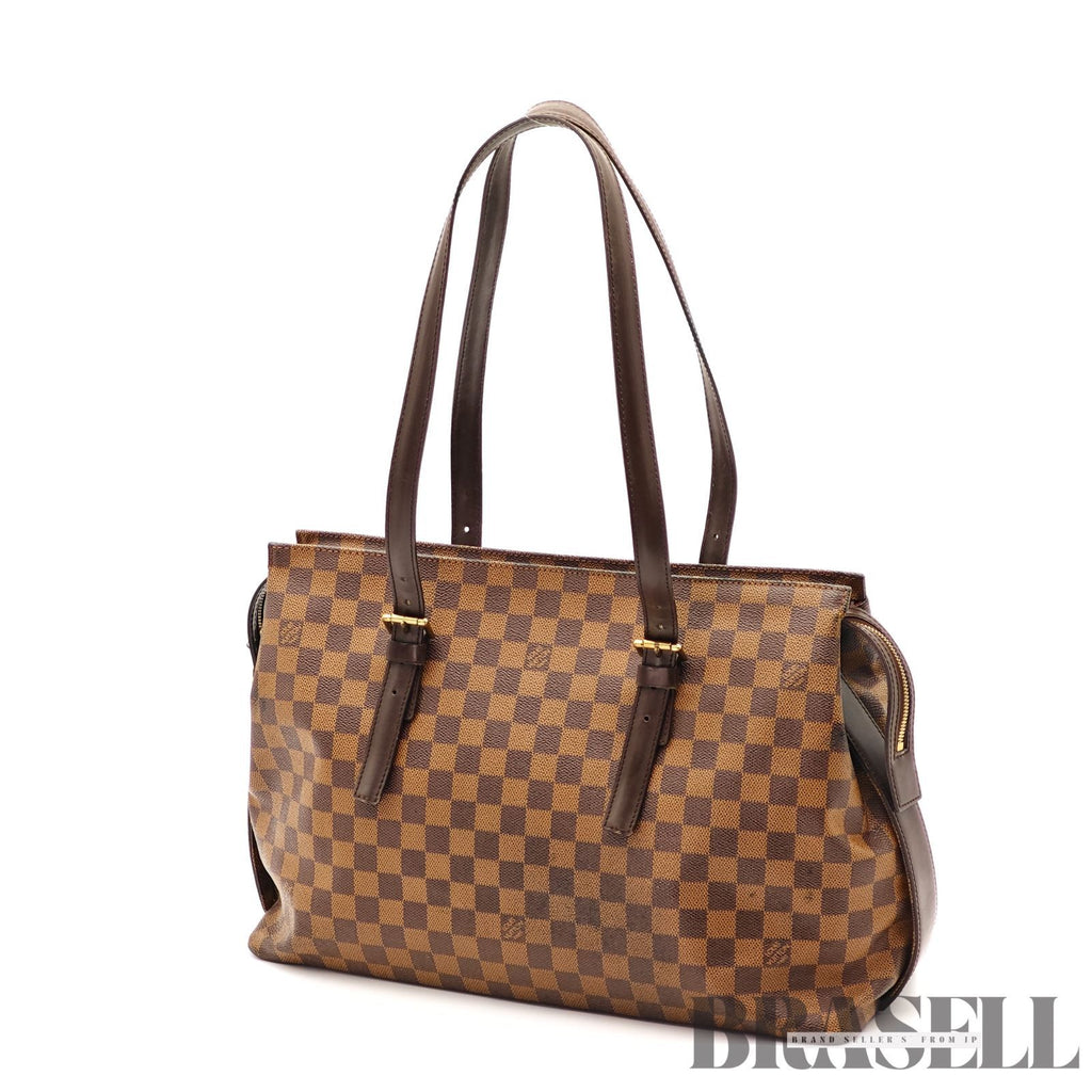 LOUIS VUITTON Damier Chelsea N51119 Tote Bag Canvas Brown【ImportFeeFREE】
