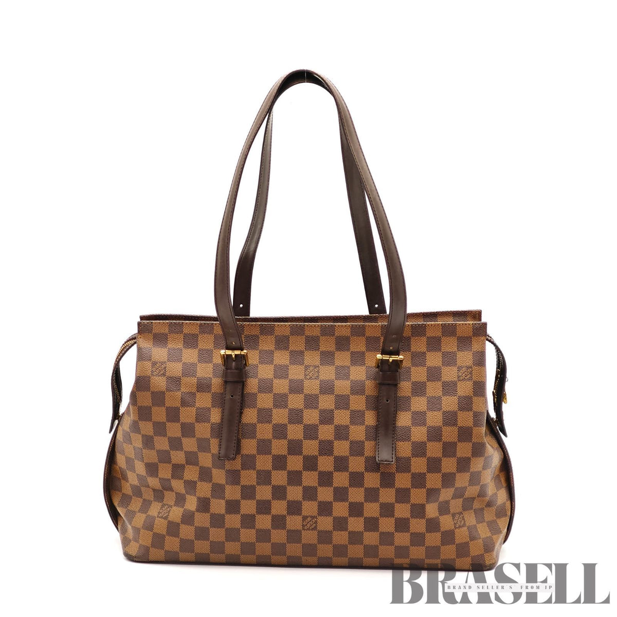 LOUIS VUITTON Damier Chelsea N51119 Tote Bag Canvas Brown【ImportFeeFREE】