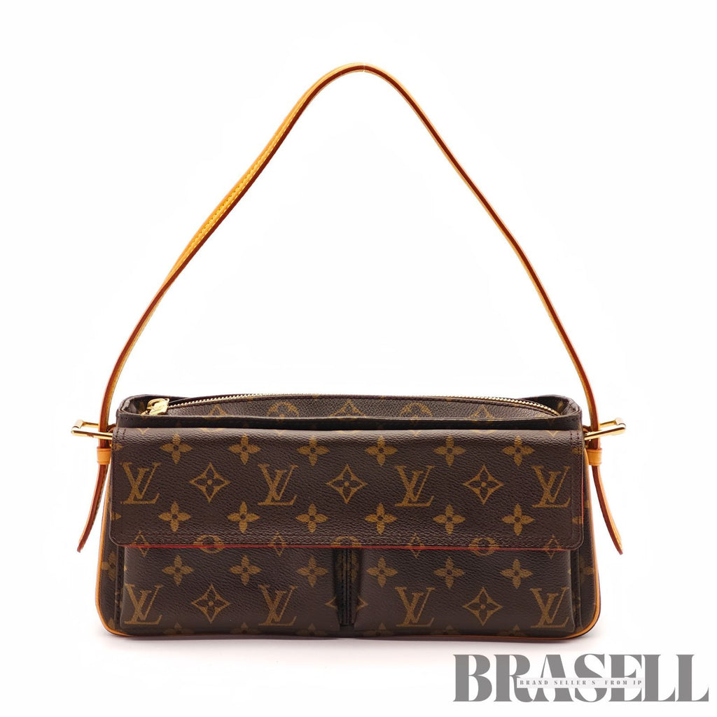 LOUIS VUITTON Monogram Vivacite MM M51164 Handbag Brown 【ImportFeeFREE】