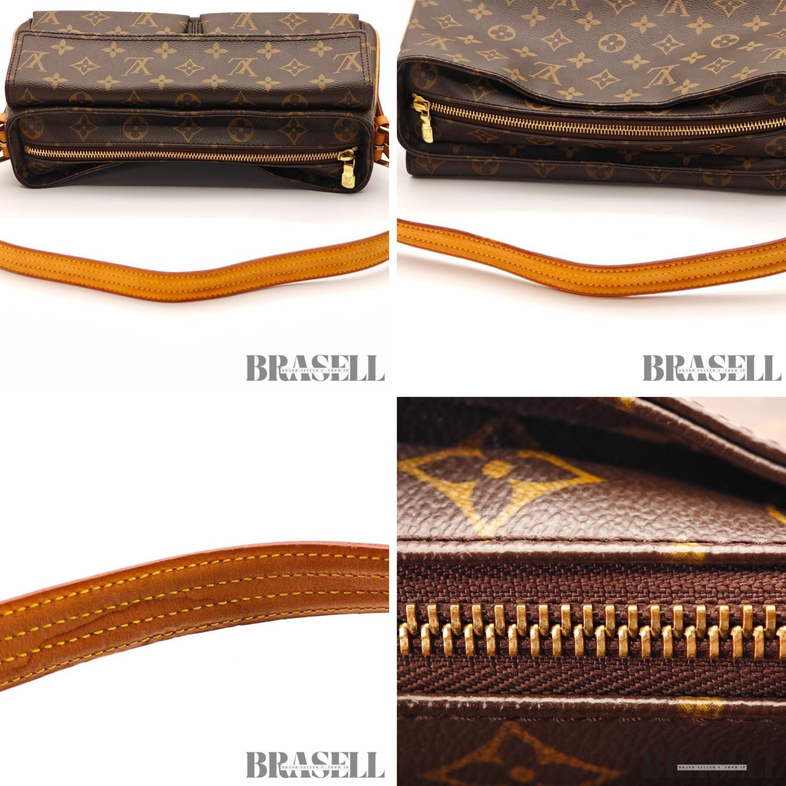 LOUIS VUITTON Monogram Vivacite MM M51164 Handbag Brown 【ImportFeeFREE】