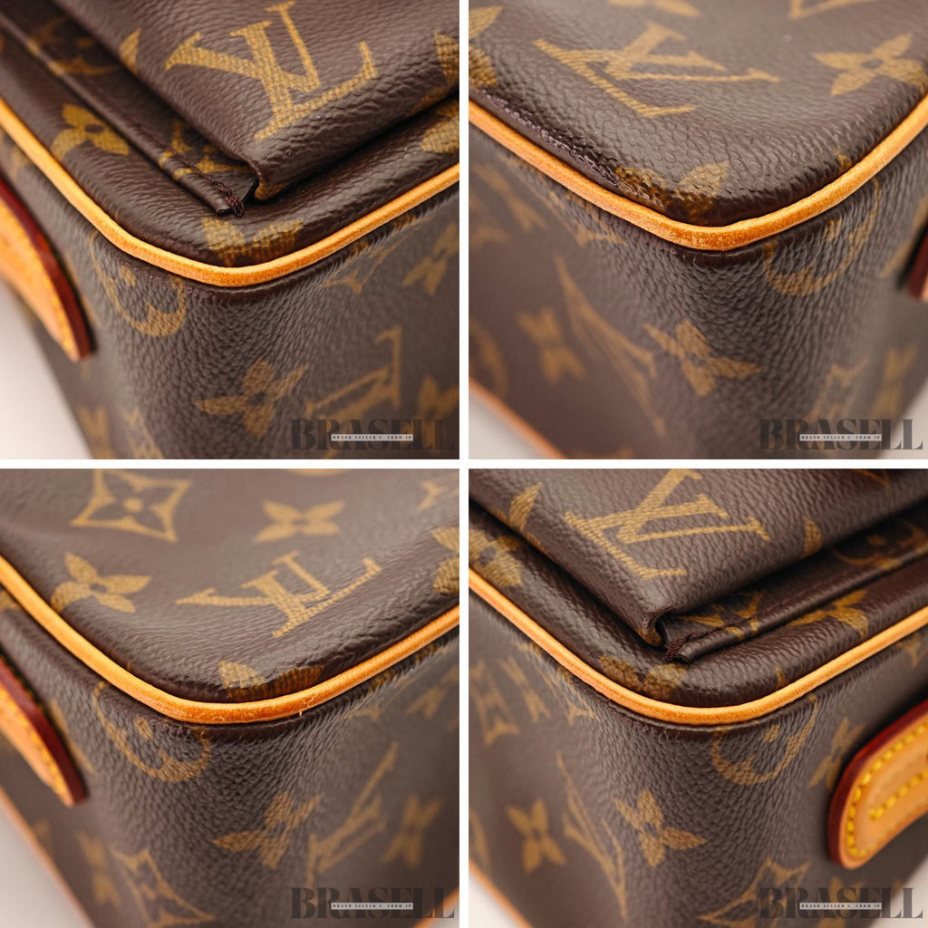 LOUIS VUITTON Monogram Vivacite MM M51164 Handbag Brown 【ImportFeeFREE】