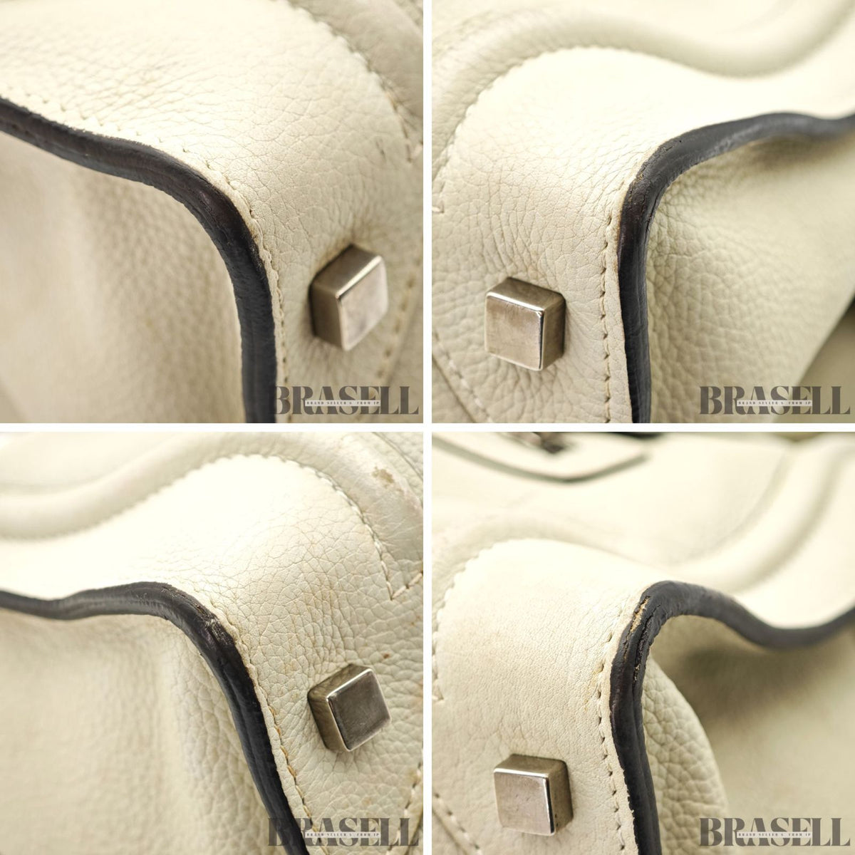 CELINE Luggage Mini Shopper Handbag White Women's with Dust Bag【ImportFeeFREE】