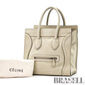 CELINE Luggage Mini Shopper Handbag White Women's with Dust Bag【ImportFeeFREE】