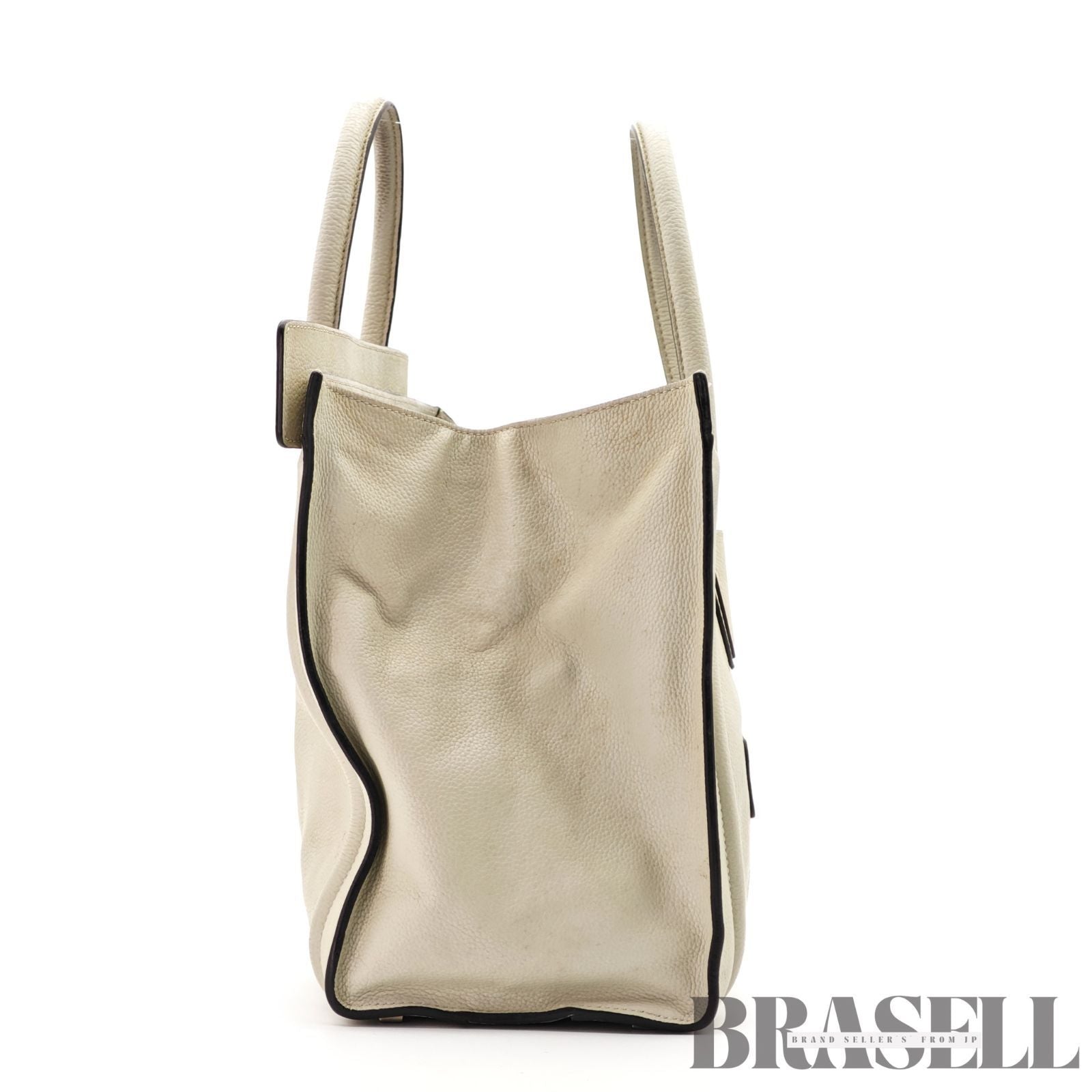 CELINE Luggage Mini Shopper Handbag White Women's with Dust Bag【ImportFeeFREE】