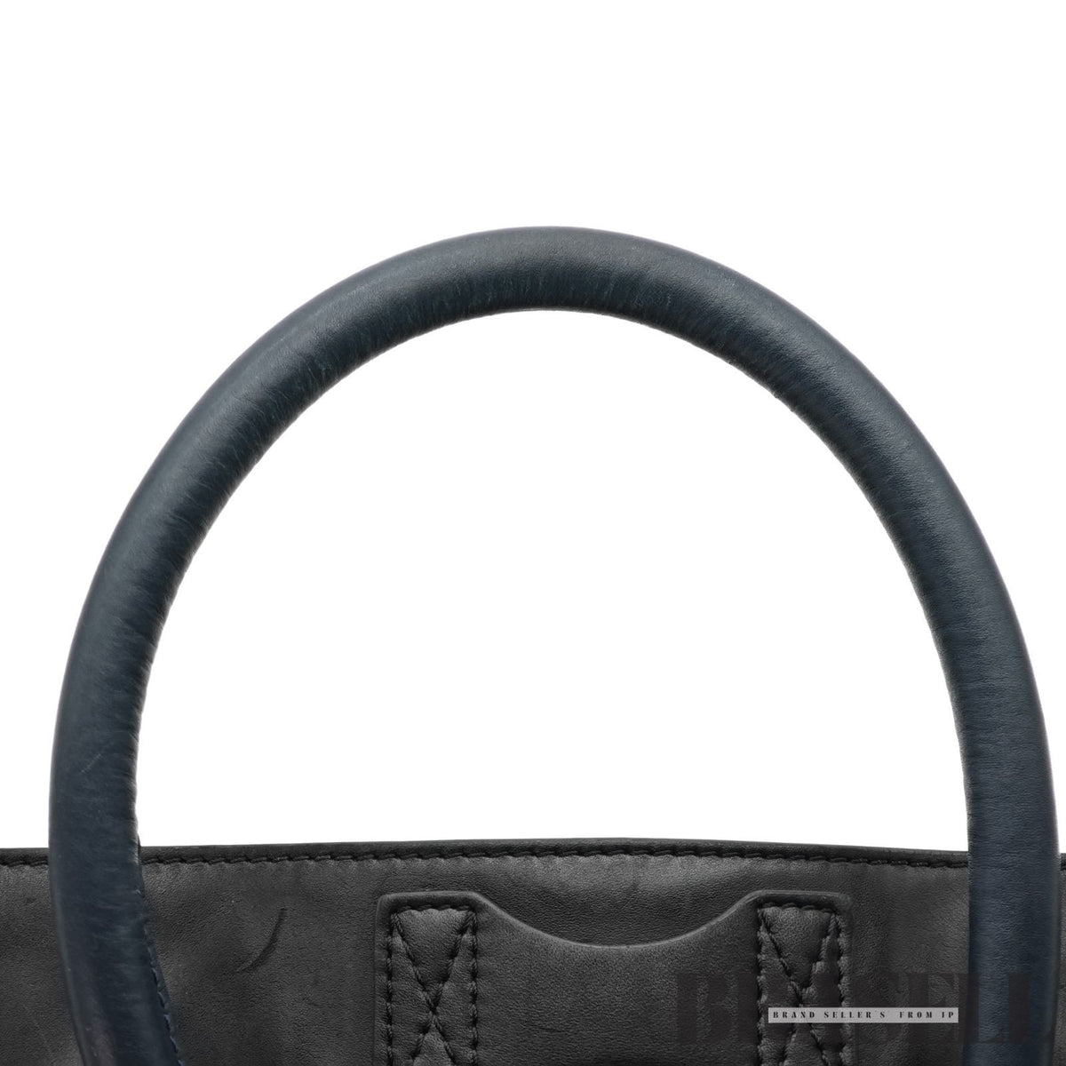CELINE Luggage Mini Shopper Handbag Black White Leather Tote 【ImportFeeFREE】
