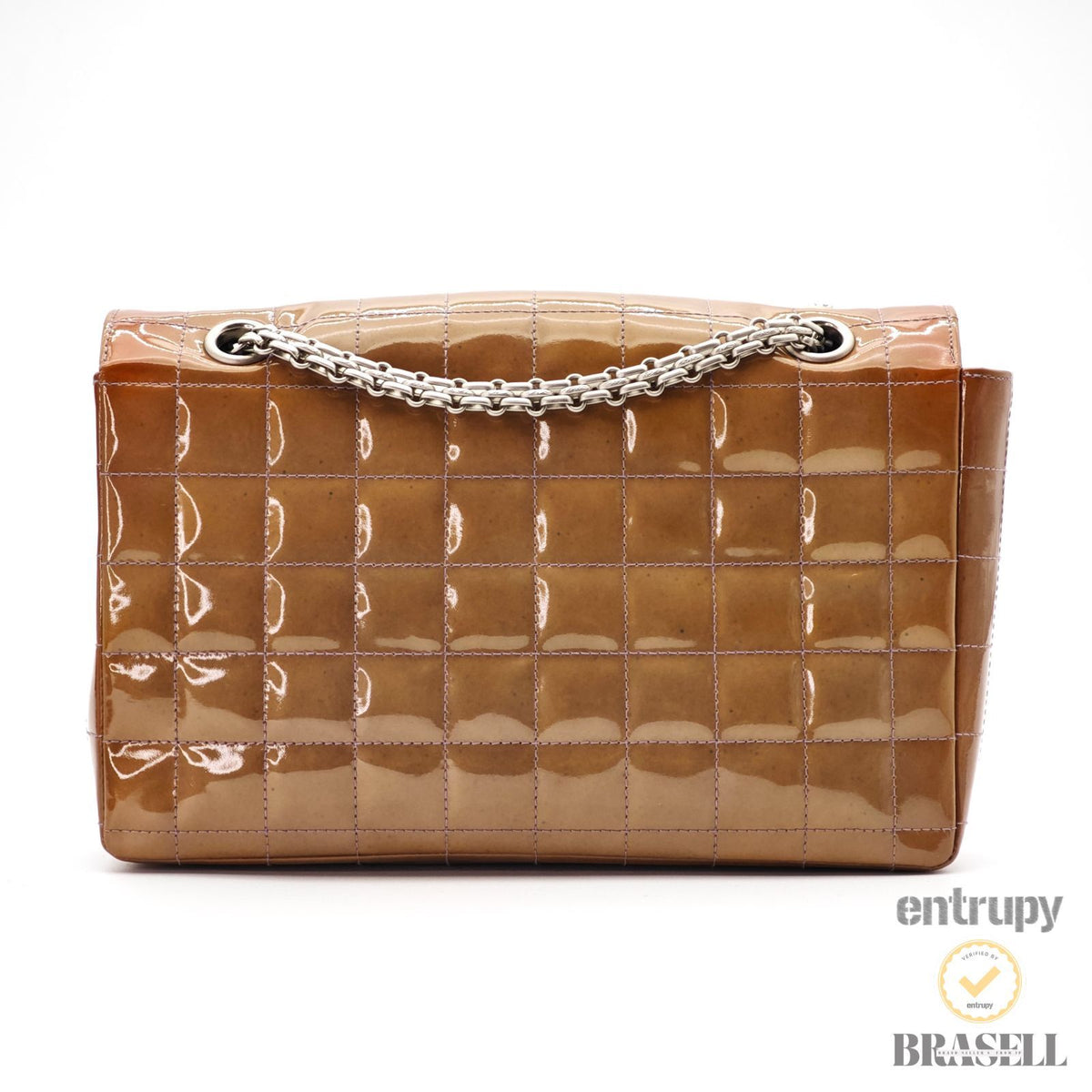 CHANEL Choco Bar Chain Hand Bag Camel with Box Dust Bag 【ImportFeeFREE】