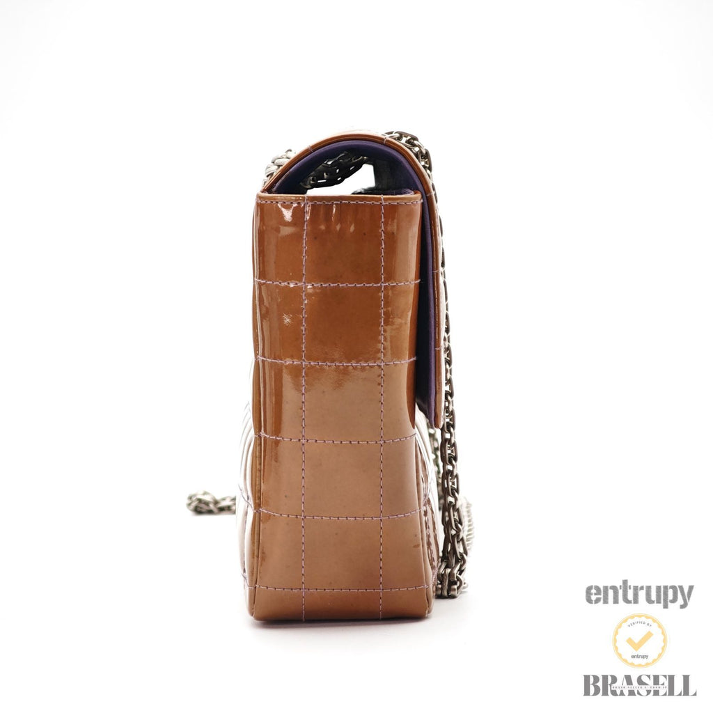 CHANEL Choco Bar Chain Hand Bag Camel with Box Dust Bag 【ImportFeeFREE】