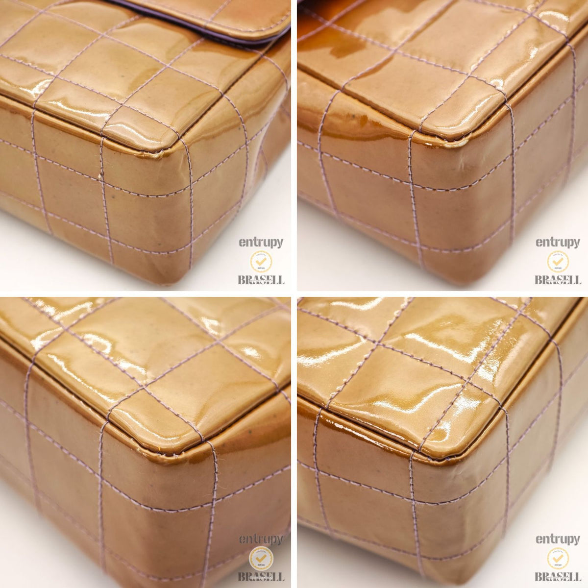 CHANEL Choco Bar Chain Hand Bag Camel with Box Dust Bag 【ImportFeeFREE】