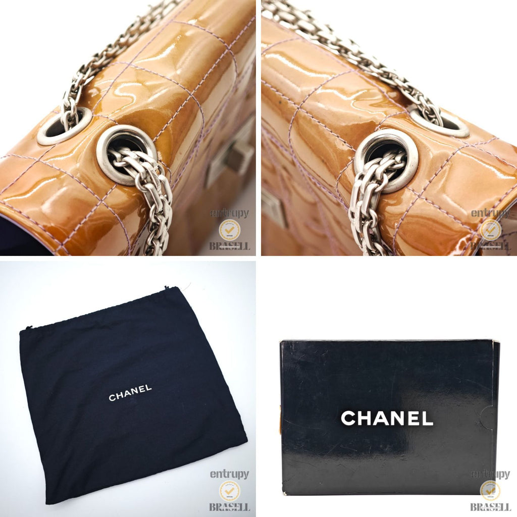 CHANEL Choco Bar Chain Hand Bag Camel with Box Dust Bag 【ImportFeeFREE】