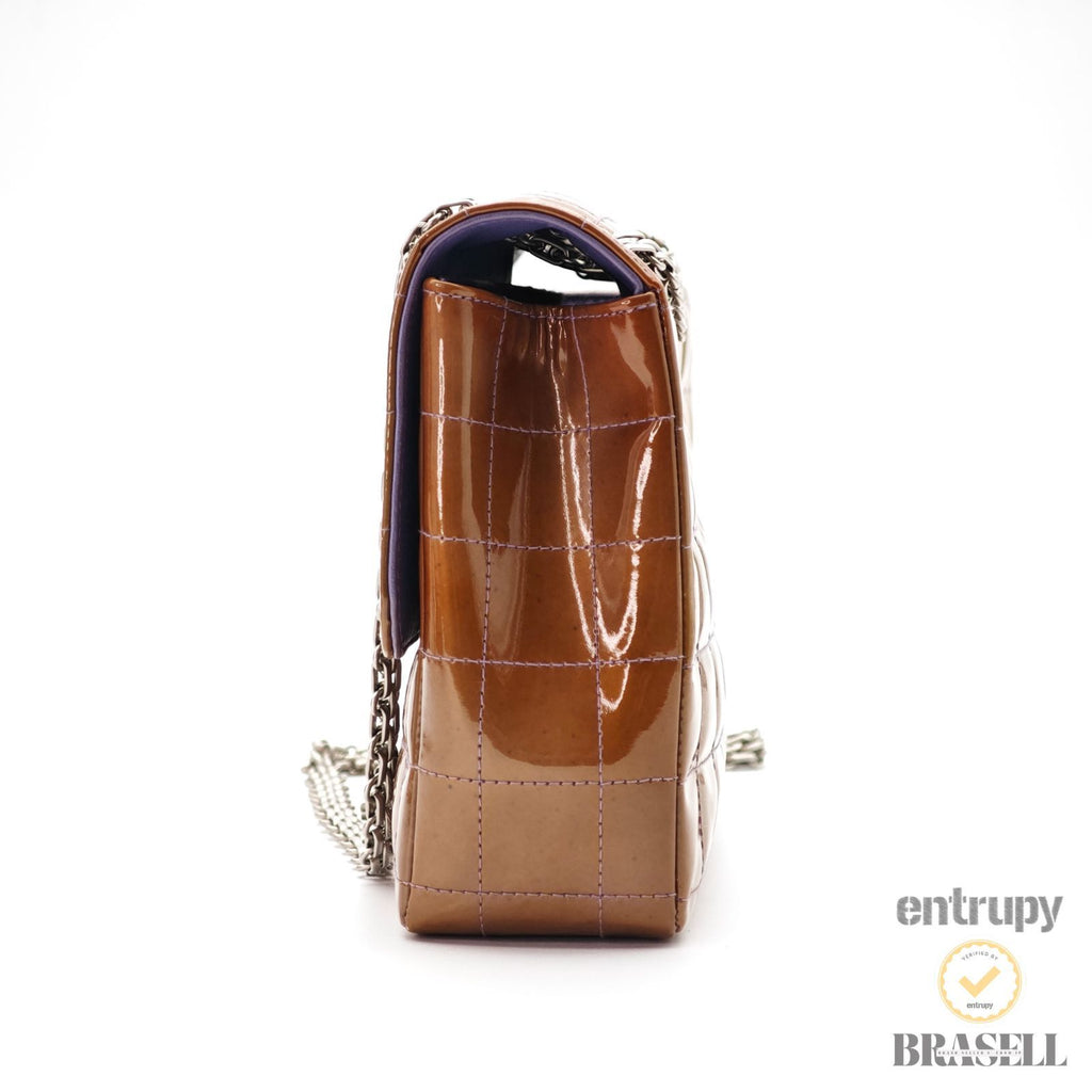 CHANEL Choco Bar Chain Hand Bag Camel with Box Dust Bag 【ImportFeeFREE】