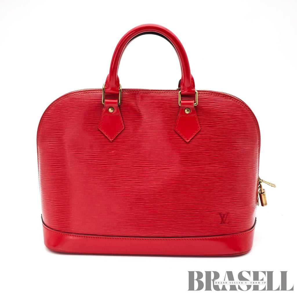 LOUIS VUITTON Epi Alma M52147 Handbag Red with Dust Bag 【ImportFeeFREE】