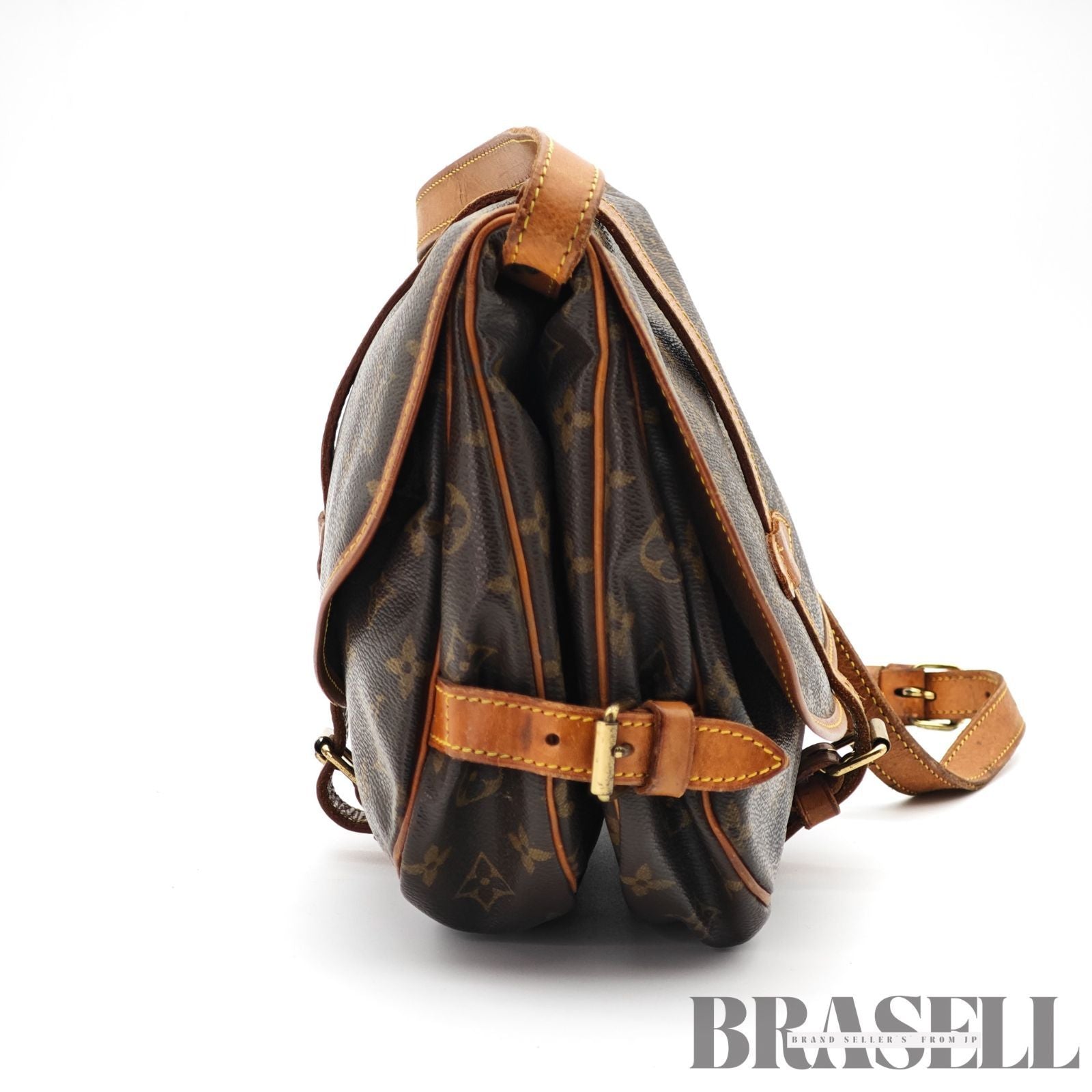 LOUIS VUITTON Monogram Saumur 30 M42256 Shoulder Bag Flap Bag 【ImportFeeFREE】