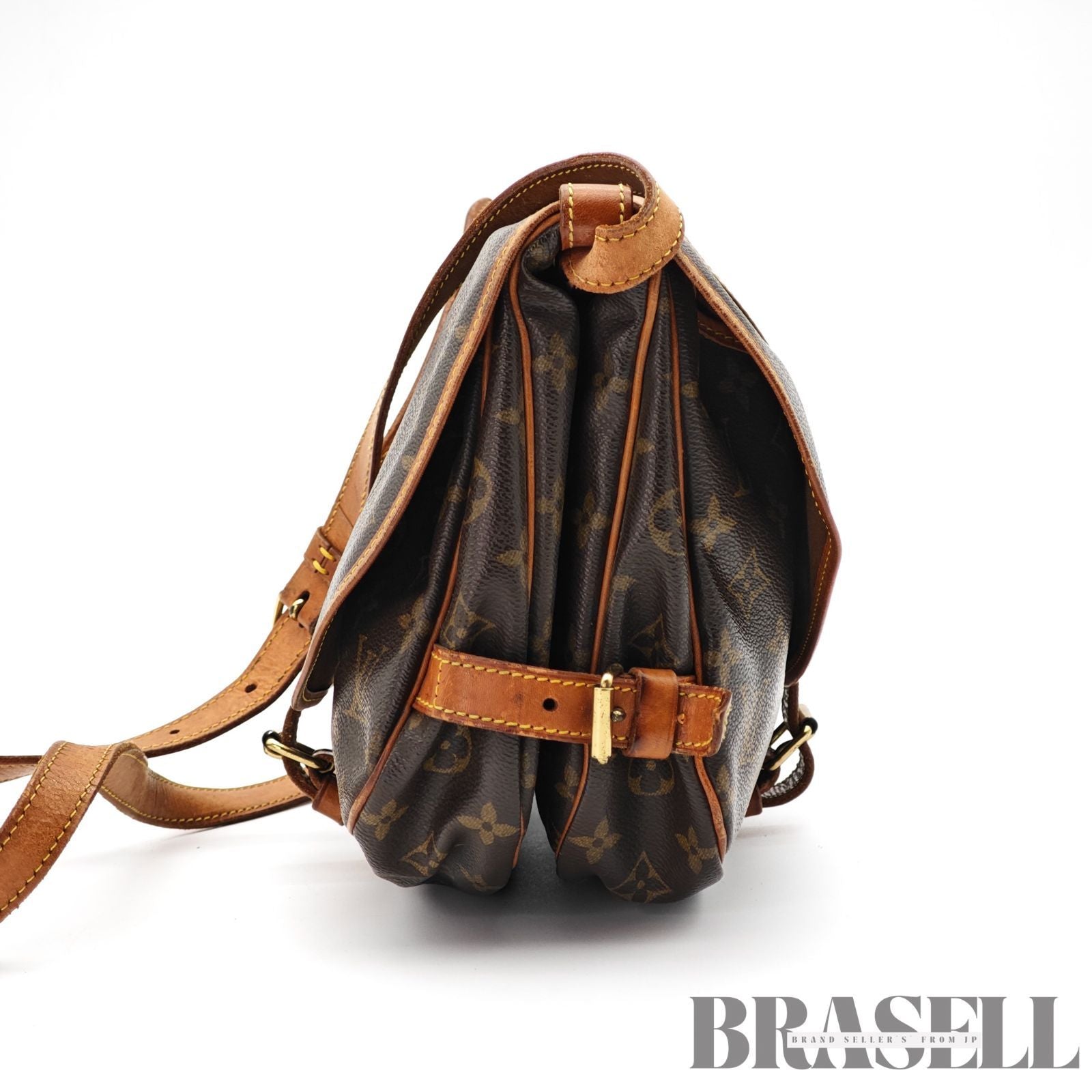 LOUIS VUITTON Monogram Saumur 30 M42256 Shoulder Bag Flap Bag 【ImportFeeFREE】