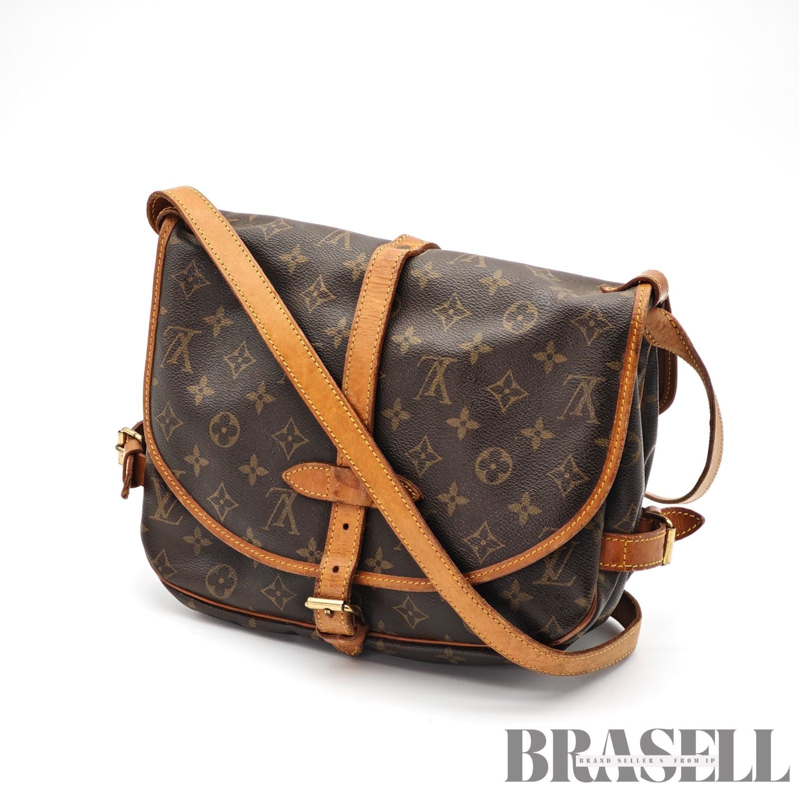 LOUIS VUITTON Monogram Saumur 30 M42256 Shoulder Bag Flap Bag 【ImportFeeFREE】