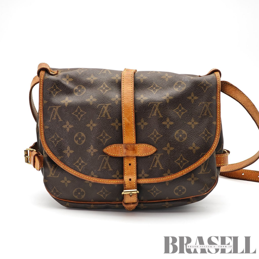 LOUIS VUITTON Monogram Saumur 30 M42256 Shoulder Bag Flap Bag 【ImportFeeFREE】