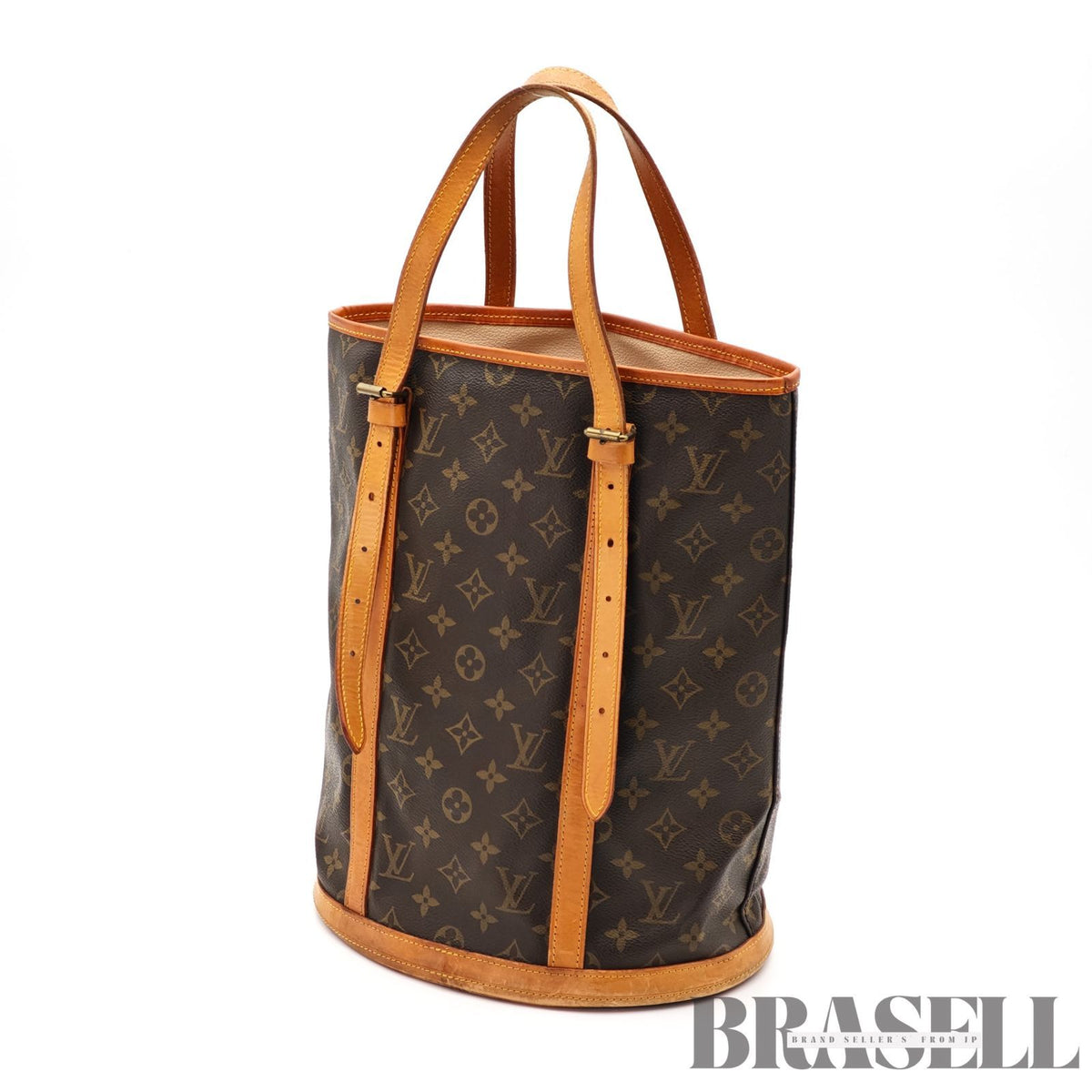 LOUIS VUITTON Monogram Bucket GM M42236 Tote Bucket Bag Brown 【ImportFeeFREE】