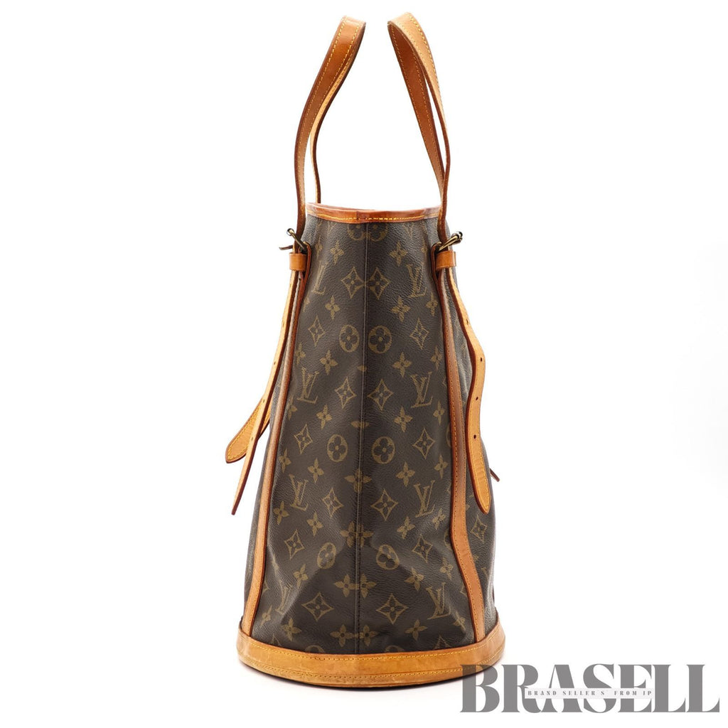 LOUIS VUITTON Monogram Bucket GM M42236 Tote Bucket Bag Brown 【ImportFeeFREE】
