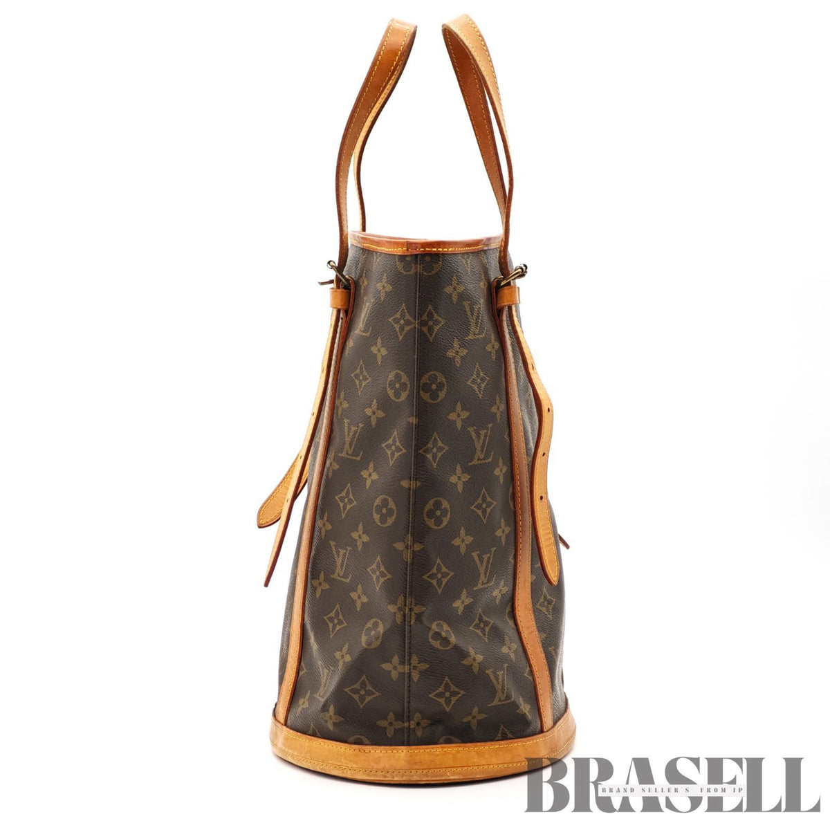 LOUIS VUITTON Monogram Bucket GM M42236 Tote Bucket Bag Brown 【ImportFeeFREE】