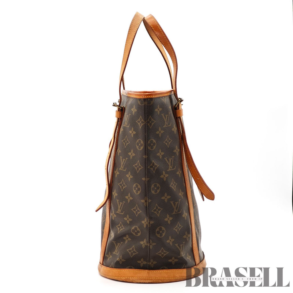 LOUIS VUITTON Monogram Bucket GM M42236 Tote Bucket Bag Brown 【ImportFeeFREE】