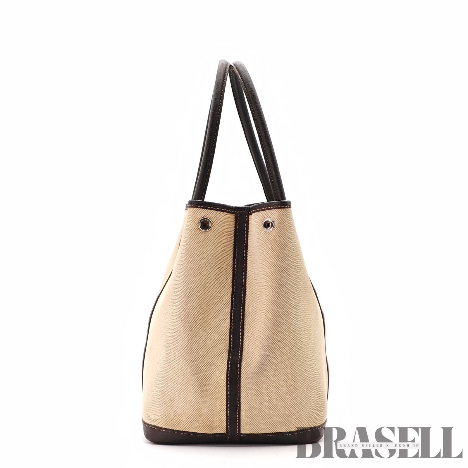 HERMES Garden Party PM Tote Bag White Women's Men's【ImportFeeFREE】