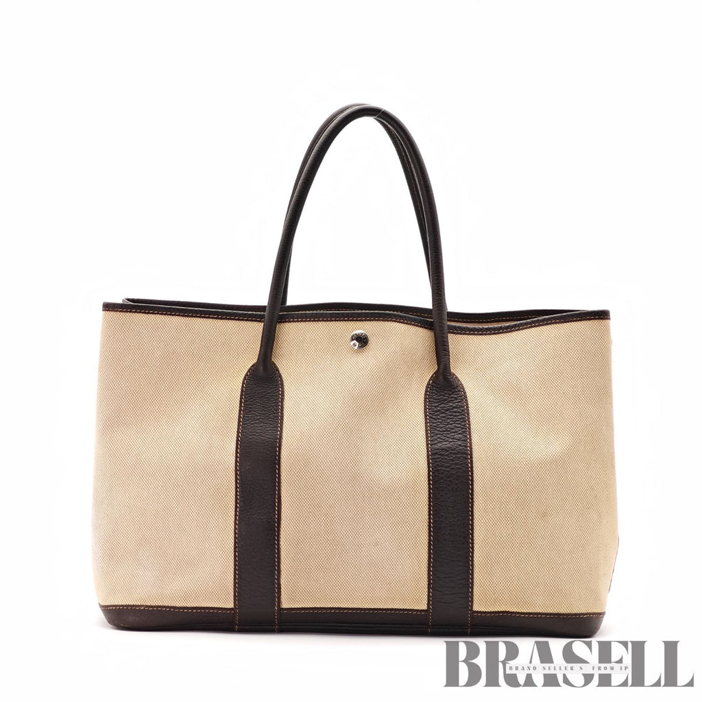 HERMES Garden Party PM Tote Bag White Women's Men's【ImportFeeFREE】